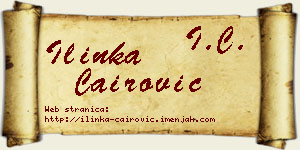 Ilinka Čairović vizit kartica